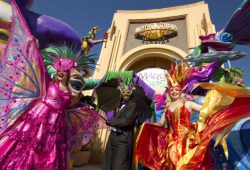 Evento do Mardi Gras na Universal Studios.