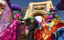 Evento do Mardi Gras na Universal Studios.