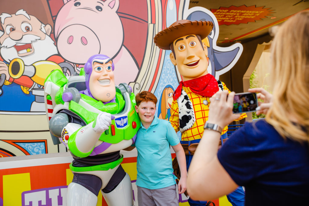 Buzz Lightyear and Woody in Toy Story Land